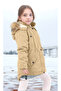 Girl's Waterproof Machine Washable Canvas Fabric Thick Winter Coat - 6