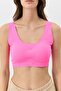 Seamless Laser Cut Bra Without Underwire with Removable Pad 1016 Fuchsia - 4