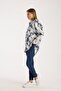 Batik Patterned Modal Loose Oversize Shirt - 5