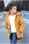 Children's Waterproof Canvas Fabric Fur Winter Thick Coat - Durable and Machine Washable - 6