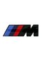Set 2 Emblems ABS Wing M Performance Glossy Black - 2