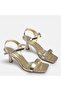 Large Size Women's Single Strap Heel Sandals 41-42-43-44 Gold - 2