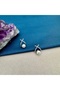 Steel Zircon Stone Pearl Earrings - 4