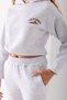 Women's Hooded California Embroidered Stopper Detailed Tracksuit Set Gray - 2606 - 7