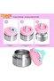 Kids Bento Lunch Box with Thermos Jar - Leak-Proof Stainless Steel Lunch Box, 4 Compart - 7