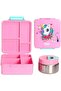 Kids Bento Lunch Box with Thermos Jar - Leak-Proof Stainless Steel Lunch Box, 4 Compart - 2