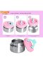 Kids Bento Lunch Box with Thermos Jar - Leak-Proof Stainless Steel Lunch Box, 4 Compart - 8