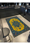 Mosso Blue Themed Traditional Pattern Woven Base Modern Decorative Carpet Mosso258Blue - 3