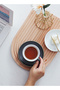 8-Piece Kiln Variable Glaze Process Round Linear Ceramic 200 ml Coffee Cup And Sauce - 5