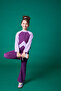 Girl's Crop Purple Tracksuit Set