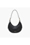 Solid Shoulder Bag with Zip Closure and Adjustable Strap