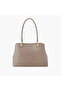 Solid Tote Bag with Double Handle and Button Closure - 2