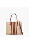 Textured Tote Bag with Double Handles and Zip Closure