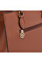 Textured Tote Bag with Double Handles and Zip Closure - 6