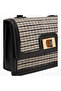 Houndstooth Check Crossbody Bag with Detachable Strap - 5