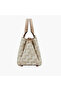 Textured Handbag with Zip Closure and Double Handle - 3
