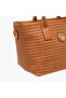 Textured Tote Bag with Zip Closure and Detachable Strap - 6