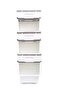 Motek 33 Liter White Gray Wheeled 3*33 Lt Set of 3 Organizer + Cleaning Set - 5
