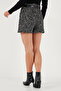Cotton Crushed Relaxed Fit Mini Size Belted Shorts Skirt Shorts Skirt 611Sr0083 - 6
