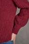 Burgundy Crew Neck Thessaloniki Knitted Buttoned Women's Cardigan Mg2487 - 4