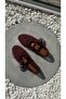 Cody Burgundy Big Mesh Belt Detailed Babet - 2