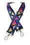 Polyester Column Adjustable Bag and Phone Strap Silver Metal Accessory 120 cm Triangle Retro - 2
