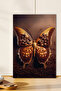 1 Piece Coffee Butterfly Themed Wooden Look Mdf Table