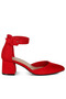 Women Mid Heeled Casual Sandals in Red - 2