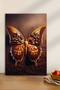 1 Piece Coffee Butterfly Themed Wooden Look Mdf Table - 2