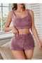 Women's Plush Tank Top and Shorts Set