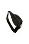 Men's Black Soft Texture Leather Waist and Shoulder Bag with Headphone Outlet - 4