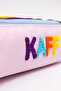 01109 Pink Three-Eye Color Zipper Waterproof Bondit Fabric Pencil Case Pen Holder - 7