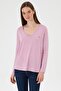 Women's Light Magnolia V-Neck Sweatshirt - 5