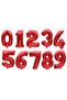5 Year Old Red Number Balloon Birthday Party Set Red Color Balloon Red Sequin Transparent Balloon - 4