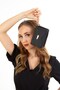 Women's Black Faux Leather Card Holder and Wallet - 4