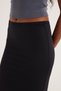 Women's Slim Fit Slim Fit Midi Length Black Skirt - 3