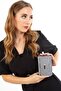 Women's Silver Faux Leather Card Holder and Wallet - 4