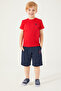 طقم برمودا U.S. Polo Assn للأولاد، باللون الأحمر - 2