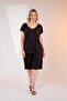 3330531 Women's Plus Size Zipper Detailed Blouse Black - 4