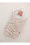 Beige 100% Cotton Baby Blanket 85X85 cm Newborn Swaddle Hospital Release Gift Play Mat - 3