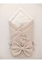 Beige 100% Cotton Baby Blanket 85X85 cm Newborn Swaddle Hospital Release Gift Play Mat - 6
