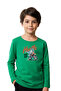 Round Neck Dino Hustle Printed Patterned Boy's Sweatshirt
