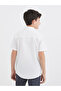 Boys Off White Short Sleeves Shirt with Pocket - 5