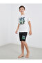 Slogan Print T-Shirt and Shorts Set
