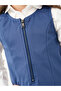 Girls Navy Blue Fold Pleated Pinafore Dress - 3