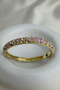 سلسلة معصم مطلية بالمينا بتفاصيل بيضاوية وحجر (القطر: 6 سم) - 2