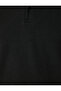 Polo Neck Sweatshirt Basic Buttoned Cotton Interlock Fabric - 6