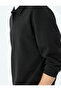 Polo Neck Sweatshirt Basic Buttoned Cotton Interlock Fabric - 5
