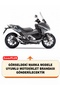 Motorcycle Tarpaulin Compatible with Honda Nc 750D Integra Rear Bag and Security Lock (Black Color) - 2