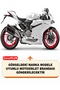 Ducati Panigale 959 Rear Case and Security Lock Compatible Motorcycle Tarpaulin (Black Color) - 2